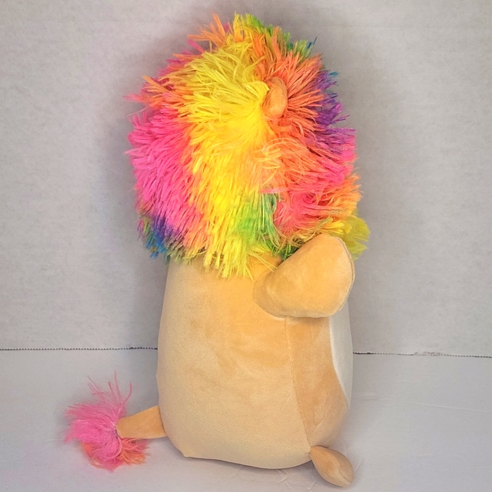 ❤️ LEONARD 🦁 10" Rainbow Lion HugMees w Heart Valentine 2024 Squishmallow NWT - Picture 5 of 8